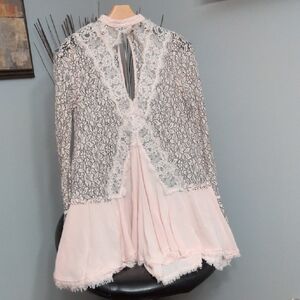 Free People Ivory Lace Top